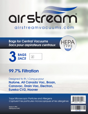 Airstream Central Vacuum Bags (Universal fit)